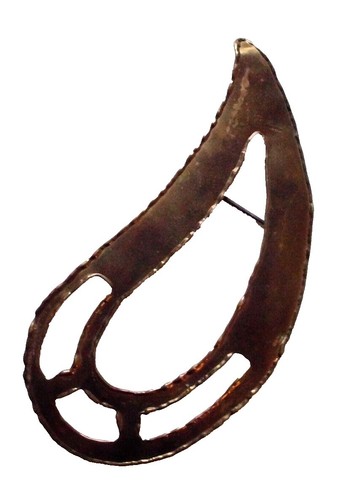 Vintage Brass Hammered Handmade Belt Buckle Designer \