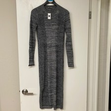 NWT Gap Soft Marled Grey Column Sweater Dress Size L