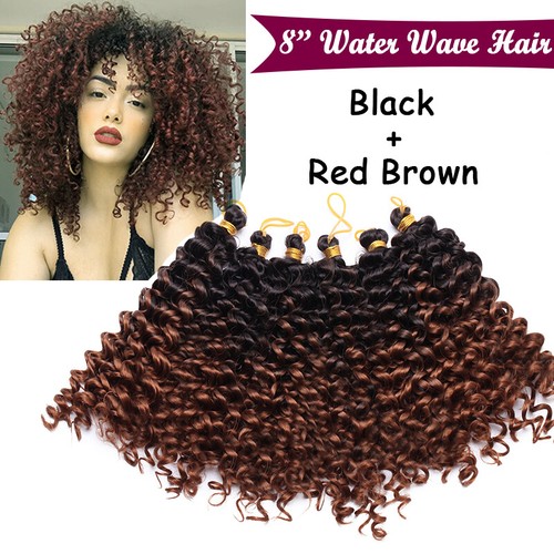 8"-28" Ombre Bundle Deep Wave Braid Hair Extensions Water Weave Crochet Braids - Picture 50 of 54