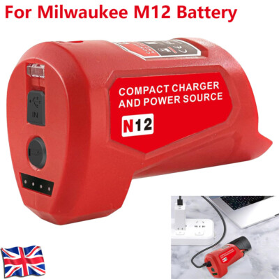USB DC 12V Charger Adapter For Milwaukee M12 Heated Jacket