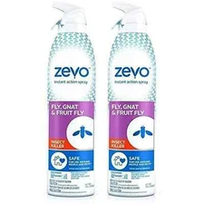 2-ZEVO FLY, GNAT & FRUIT FLY SPRAYS 10 OZ EACH NEW