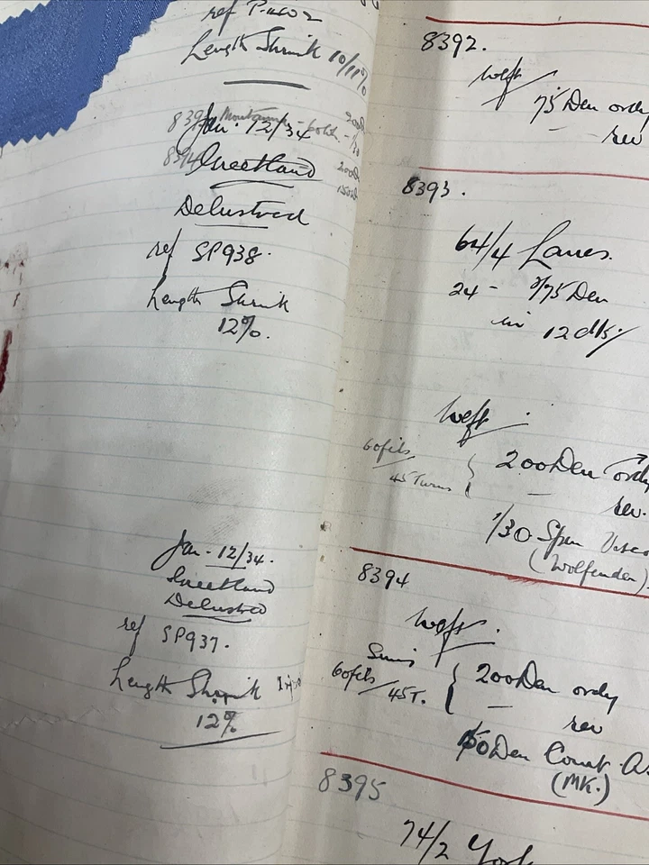 Vintage 30’s Textile Mill Fabric Sample Book Factory History Silk Sewing Fashion - Image 4 of 4