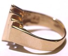 14k yellow gold .42ct SI1 H round diamond cluster ring 5.8g estate 6 channel set — photo 5