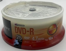 Sony 25 Pack AccuCore DVD-R 1x-16x 4.7 GB 120 min Optical Media NEW