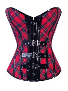plaid bustier