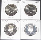 2004 P D S S Kennedy Half Dollar Year set Silver & Clad Proof & BU US 4 Coin lot