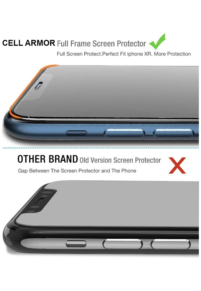 Protector de Pantalla Apple iPhone XR - Premium HD Claridad 0.3mm 9H Dureza Templada Foto 4 de 4