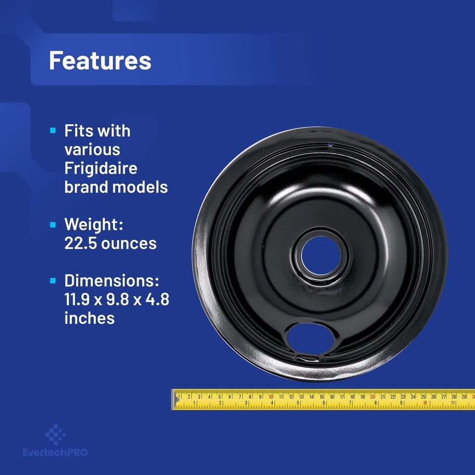 Electric Stove Drip Pans Set of 4 for Frigidaire 5304430150 5304430149