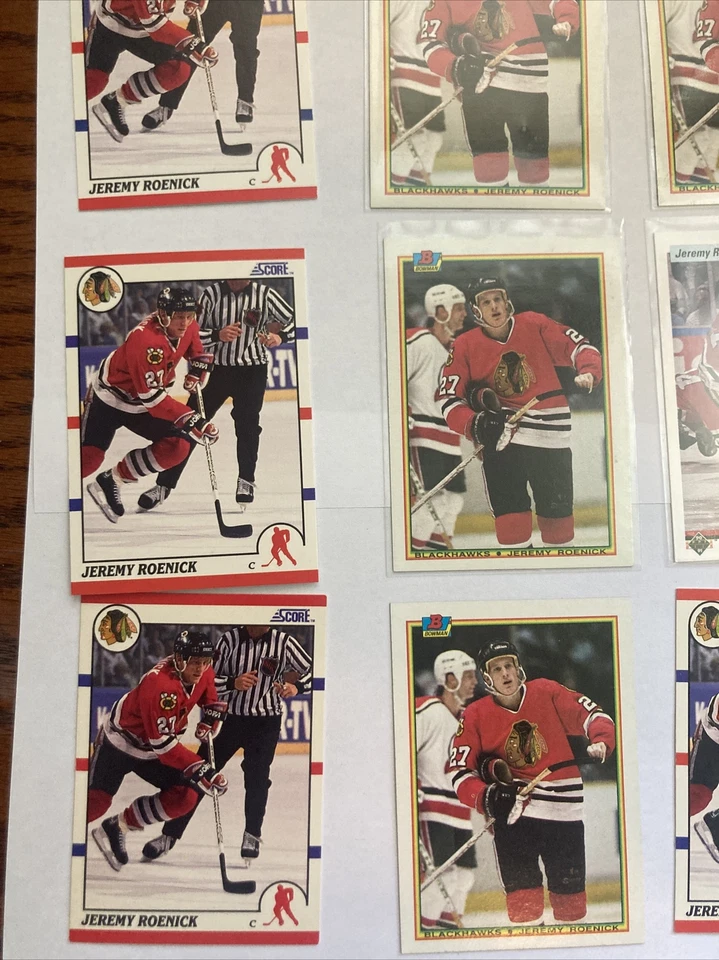 9 X JEREMY ROENICK 1990-91 Upper Deck++ Rookie Card See Photos - Image 3 of 4