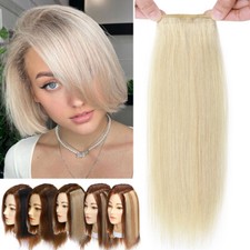 Fluffy Pad Clip In On 100 Real Remy Human Hair Topper Balds THICK Patches Wefts