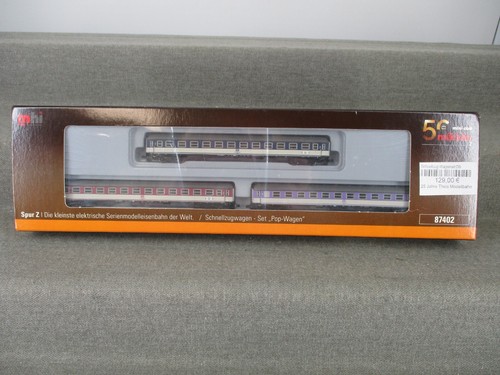 Märklin escala Z 87402 juego de vagones de tren rápido "Pop-Wagen" en embalaje original | Condition: Gebraucht