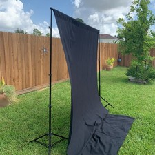 Photo Background Support System with 8.5 x 10ft Backdrop Stand Kit, 100 Whit...