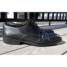 Salvatore Ferragamo Black Leather Oxford Lace Up Shoes Men's Size 9.5 2E