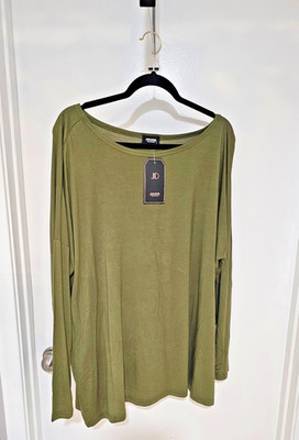 Jack David Famous Top Casual Oversized Soft Loose Fit Drop of Shoulder Womens