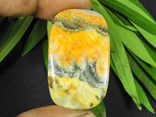 Diaspro giallo naturale cabochon ottagonale 24X40MM pietra preziosa sciolta...