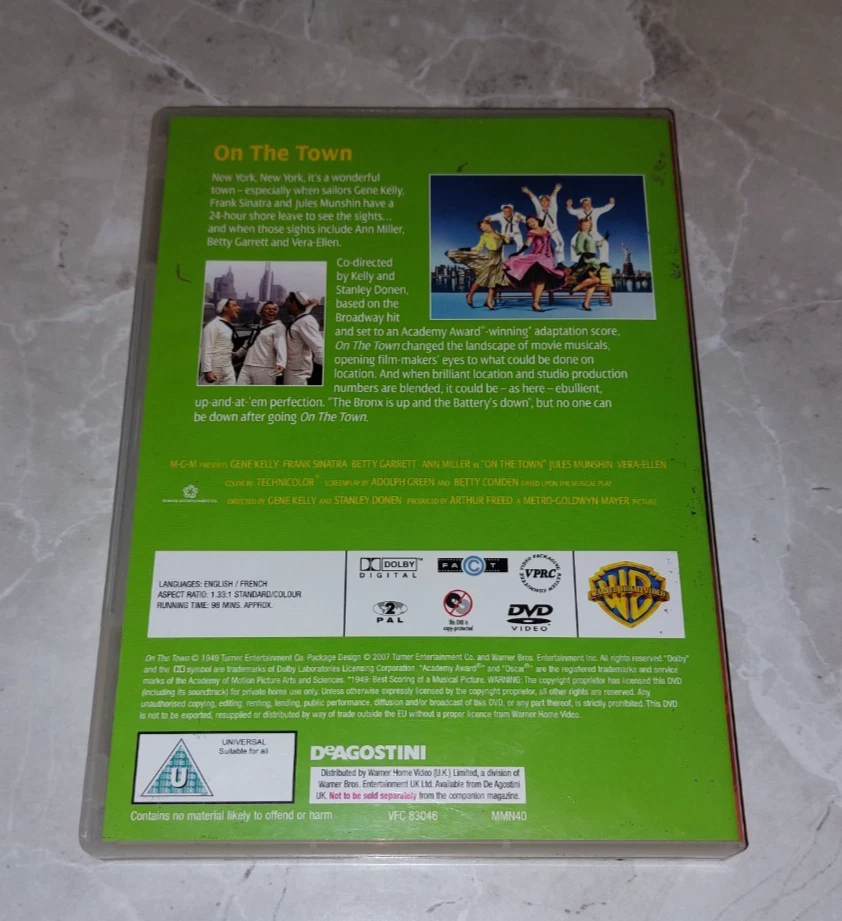 On The Town ( 1949 ) GENE KELLY , FRANK SINATRA DVD Excellent Condition - Image 2 of 2