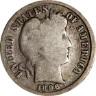 1896-P Barber Dime