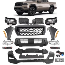 For Nissan Frontier 2022-24 Front Bumper Cover W/Grille & Headlight Foglight Kit