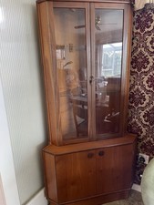 Mid Century Teak Corner Display Unit