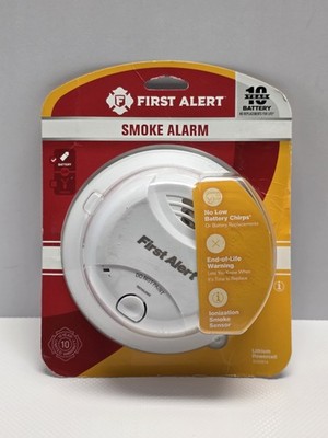First Alert 1039814 Smoke Alarm 10-Year Battery Ionization Sensor Sealed Unit