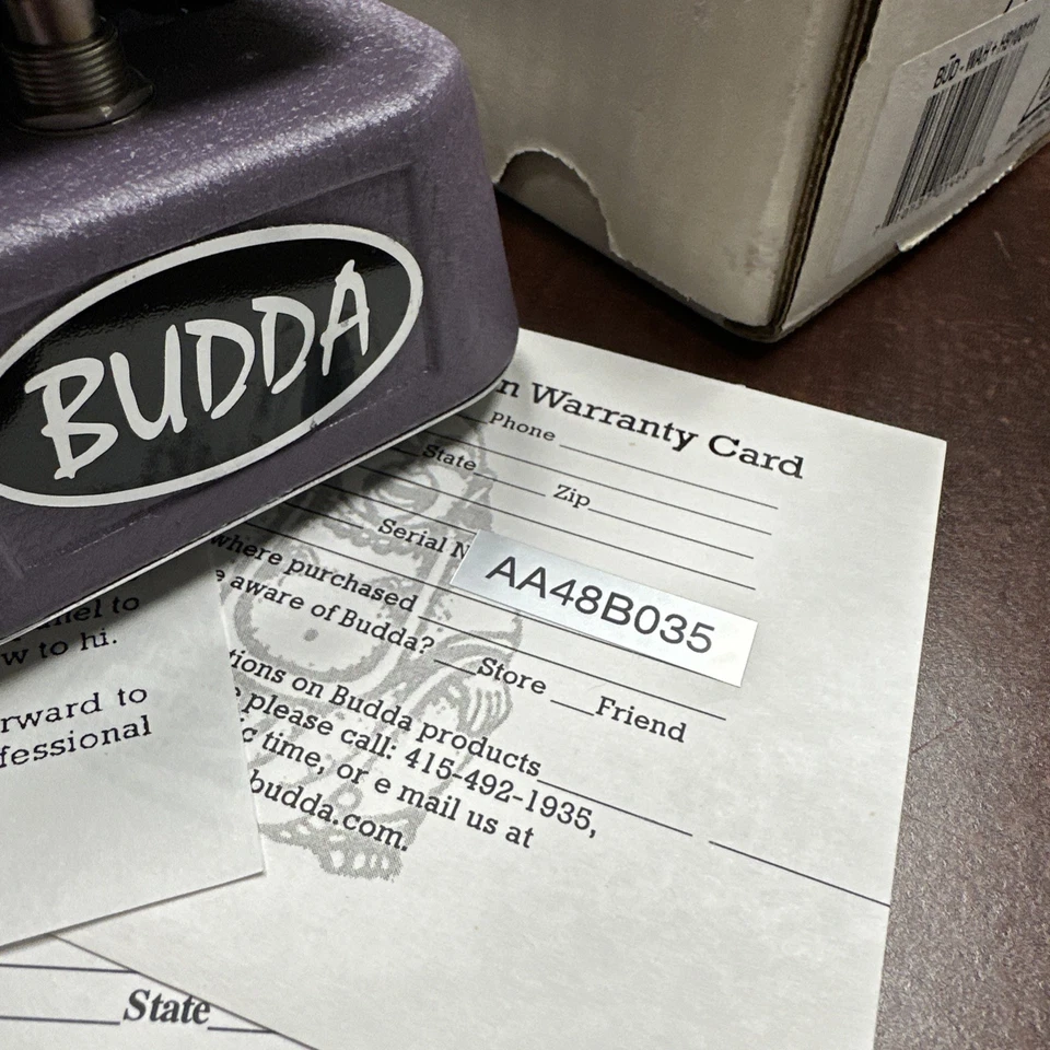 Budda Purple Bud-Wah + Guitar Effects Pedal with Box & Papers USA Clean - Image 3 of 4