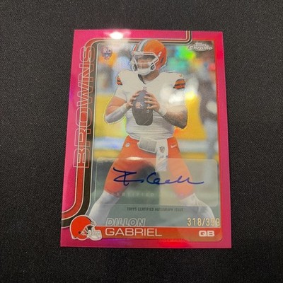 2025 Dillon Gabriel Topps Chrome RC AUTO RA-DGA Magenta Refractor