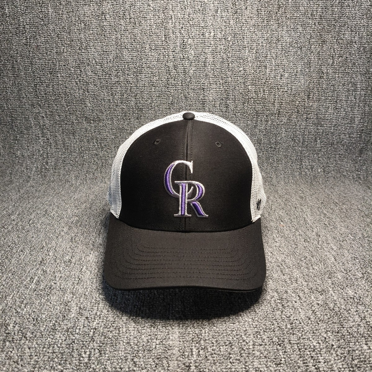 '47 Brand Colorado Rockies MLB Trucker Hat Black White Snapback Cap