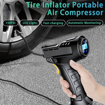 Tire Inflator Portable Air Compressor Cigarette Lighter Charger (SHIP FROM  US)