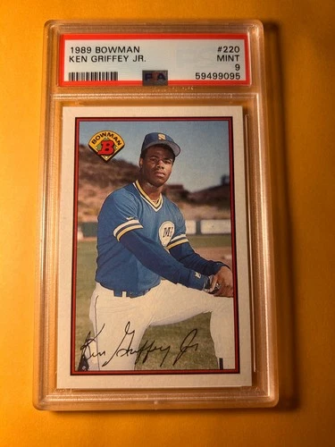 PSA 9 MINT 1989 BOWMAN #220 KEN GRIFFEY JR ROOKIE RC CARD