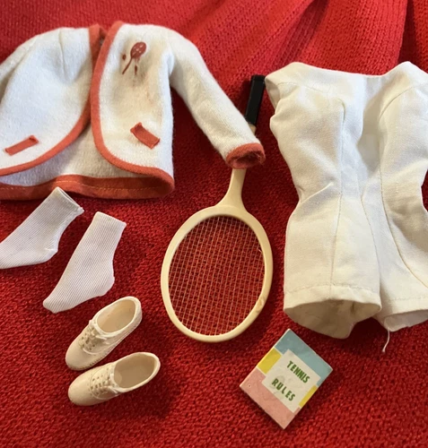 Vintage Barbie "Tennis Anyone?" Cardigan, Romper and Accessories