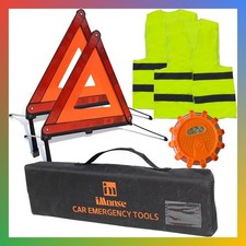 Emergency Roadside Reflective Triangles Warning Safety Kit for car