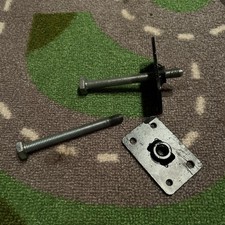 10mm X 100mm Bolt With 4mm Heavy Duty Black Steel Plate Anchor x 2