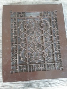 Vintage/Antique Cast Iron Floor Vent Grate Cover Victorian Era