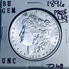 1896 BU GEM MORGAN SILVER DOLLAR UNC MS+++ U.S. MINT RARE COIN 7368