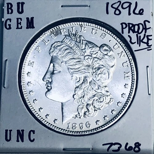 1896 BU GEM MORGAN SILVER DOLLAR UNC MS+++ U.S. MINT RARE COIN 7368