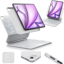 ESR iPad Air 13" Keyboard Case M3/M2 2025/2024 Magnetic Stand White OB