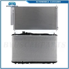 For 12-15 Honda Civic Aluminum Radiator & AC Condenser Cooling Kit