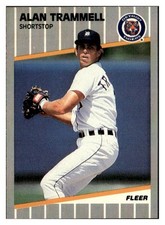 Alan Trammell 1989 Fleer #148 Detroit Tigers VTG Baseball *341