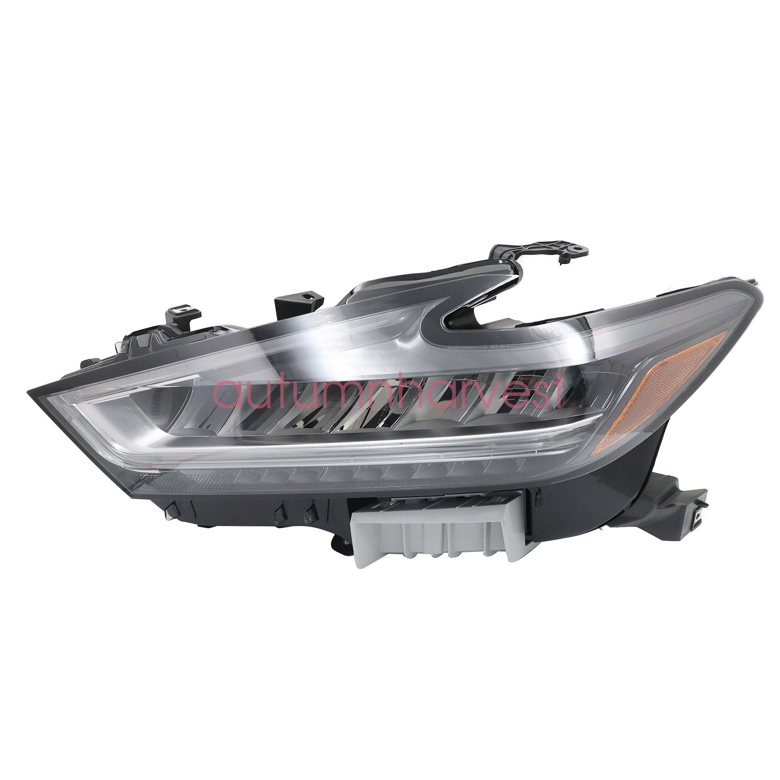 Fits Nissan Maxima 2019 2020 2021 Headlight LED Housing Chrome Driver Left Side