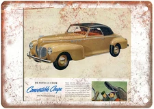 1940 Vintage DeSoto Auto Advertisement Retro Look Reproduction Metal Sign A14049