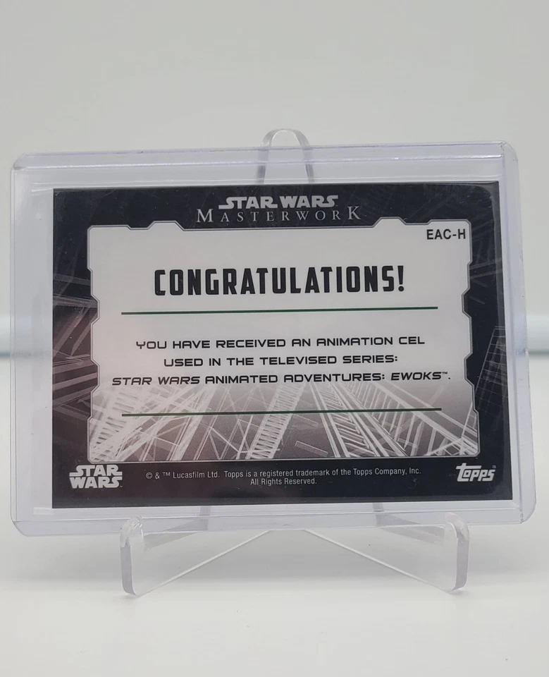 2017 Topps Star Wars Masterwork Original Animation Cel Relics Ewoks 1/1 - Image 2 of 2