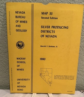 Jr Harold F Bonham / Silver Producing Districts of Nevada Map 33 1980