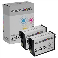 2PK 252XL Black Ink HY Cartridge for Epson WorkForce WF-7110 WF-7210 WF-7720DTWF