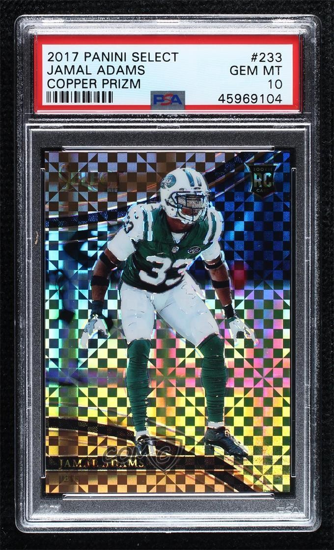 2017 Panini Select Field Level Copper Prizm 75/75 Jamal Adams PSA 10 GEM MT 8uc