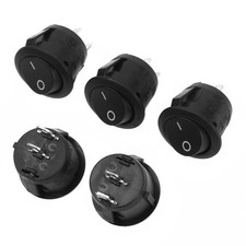 5pcs Snap-In 2-Pin Rocker ON/OFF Boat Switch Car Auto Accessory