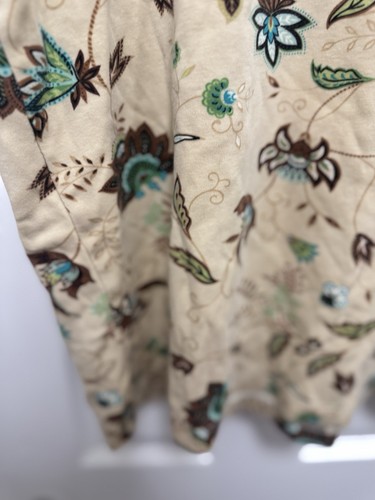 White Stag Tee XL Brown and Green Shirt Sleeve Floral - Picture 4 of 10