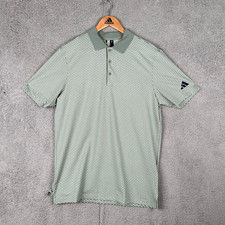 Adidas Beyond Textured Golf Polo Shirt NWT Silver Green Mens Performance JH1345