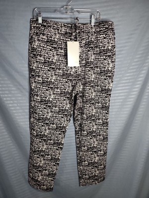 Wildfang Essential Drawstring Pants Black White Script xl