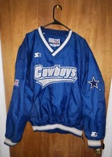 Vintage NFL Starter Pro Line Cowboys Windbreaker XLarge Embroidered Pullover