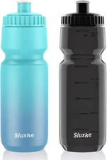 24Oz Cycling Water Bottle 2Pack, 720Ml Sports Squeeze Bicycle Bottle BPA Free, L